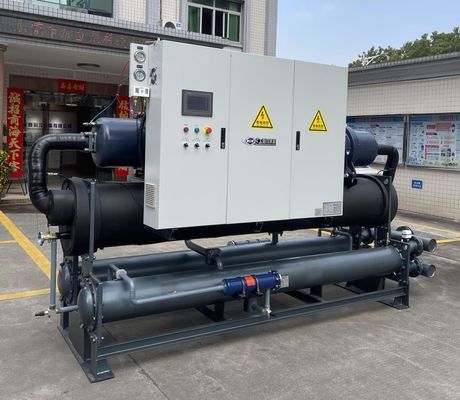 JLSW-200D Προσαρμοσμένο υδατοψυγμένο κομπρεσέρ βίδα ψυγείο PLC έλεγχο 100kW